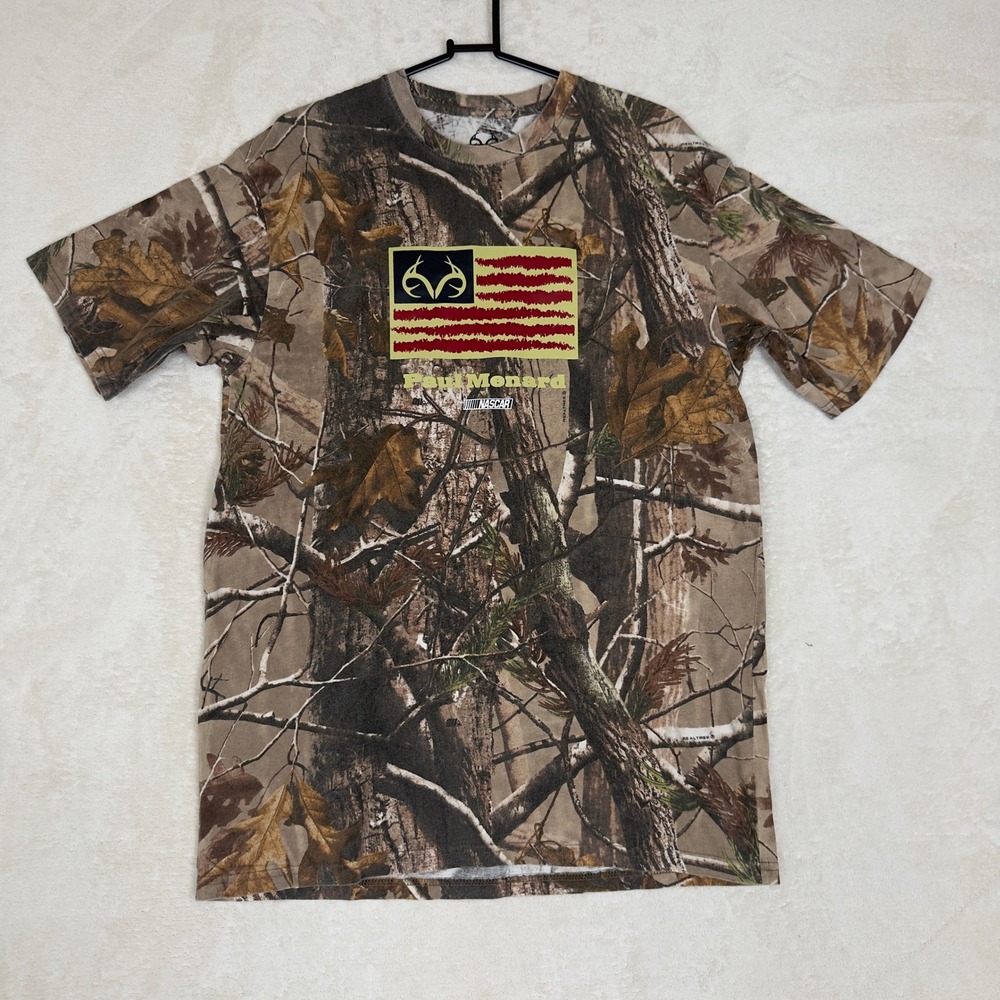 Paul‎ Menard 27 NASCAR Realtree Camo T Shirt Mens Large